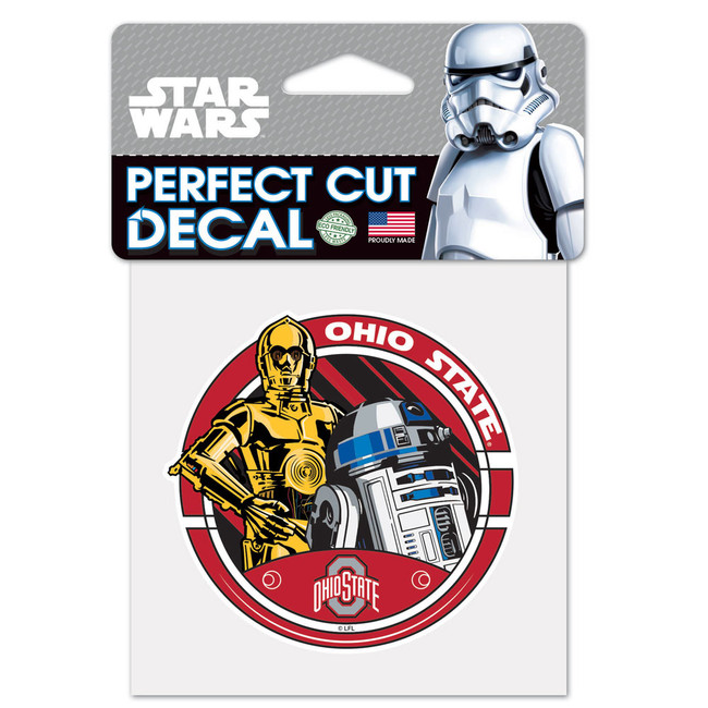 Ohio State Buckeyes Decal 4x4 Perfect Cut Color Star Wars R2D2