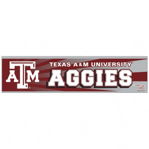 Texas A&M Aggies Decal 3x12 Bumper Strip Style