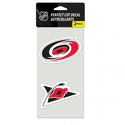 Carolina Hurricanes Decal 4x4 Perfect Cut Set of 2