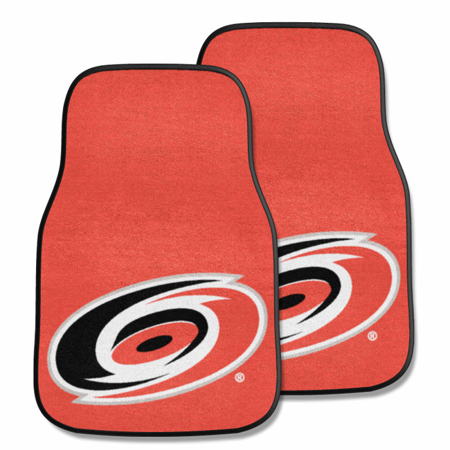 Carolina Hurricanes Front Carpet Car Mat Set - 2 Pieces Hurricane Primary Logo