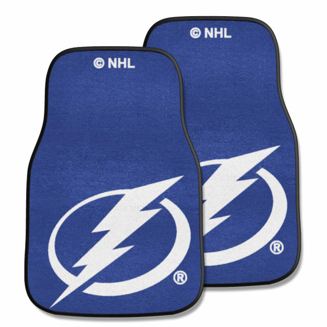 Tampa Bay Lightning Front Carpet Car Mat Set - 2 Pieces Lightning Bolt Primary Logo