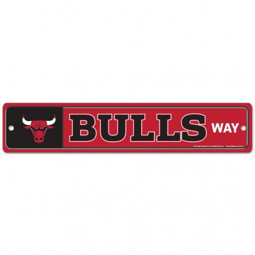 Chicago Bulls Sign 3.75x19 Plastic Street Style
