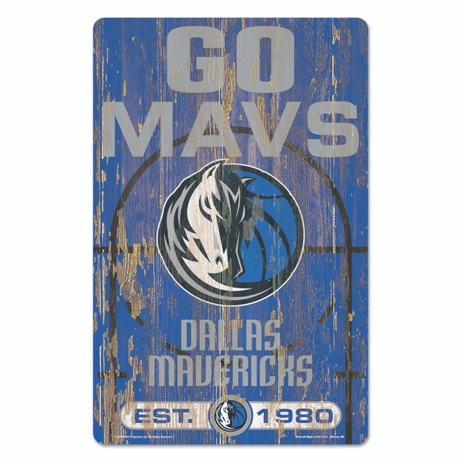 Dallas Mavericks Sign 11x17 Wood Slogan Design