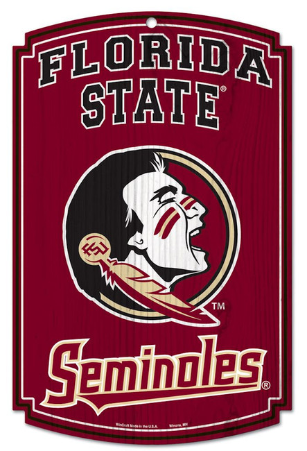 Florida State Seminoles Sign 11x17 Wood