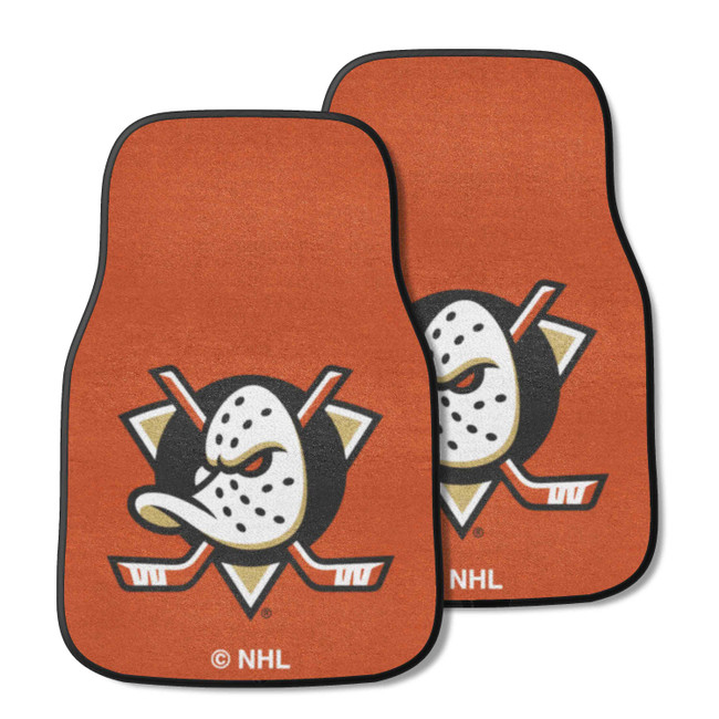 Anaheim Ducks Front Carpet Car Mat Set - 2 Pieces Duck Foot Primary Logo