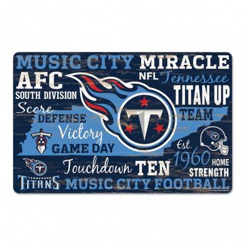 Tennessee Titans Sign 11x17 Wood Wordage Design