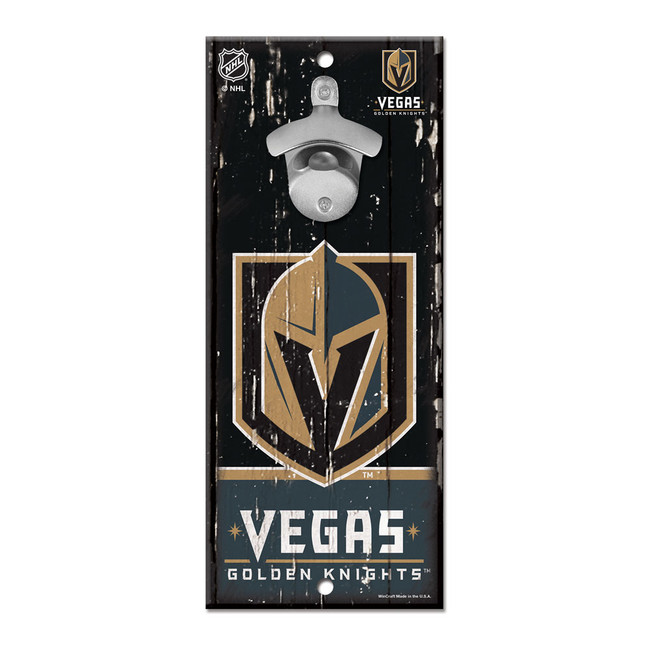 Vegas Golden Knights Sign Wood 5x11 Bottle Opener