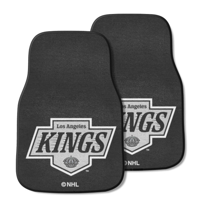 Los Angeles Kings Front Carpet Car Mat Set - 2 Pieces LA Shield Primary Logo
