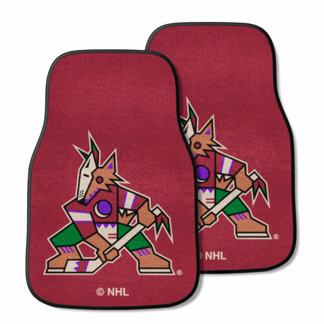 Arizona Coyotes Front Carpet Car Mat Set - 2 Pieces Coyote Primary Logo