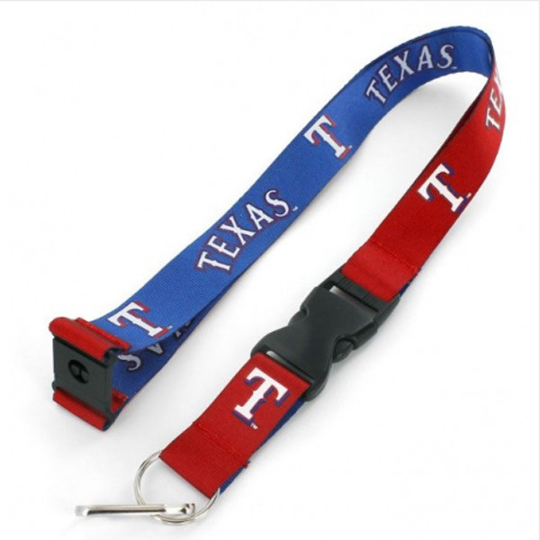 Texas Rangers Lanyard Keychain ID Holder MLB Fan Accessory - Reversible