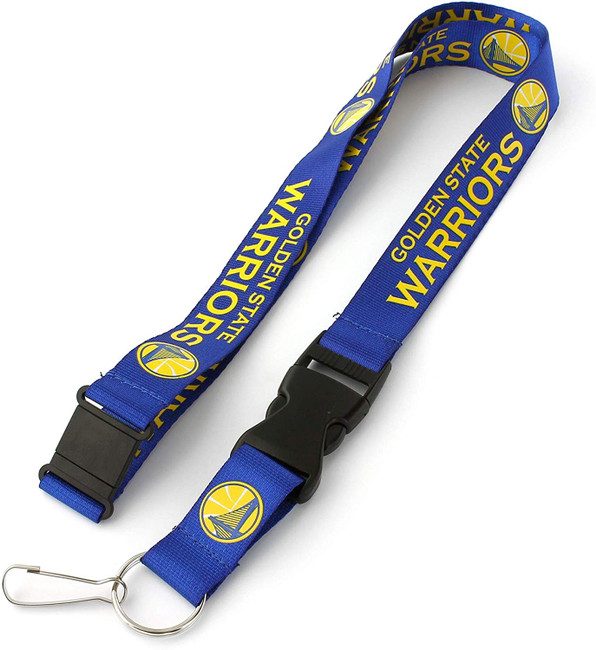 Golden State Warriors Lanyard Keychain ID Holder NBA Fan Accessory Blue Alternate