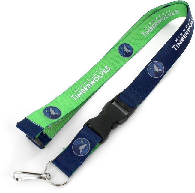 Minnesota Timberwolves Lanyard Keychain ID Holder NBA Fan Accessory Reversible Navy and Green