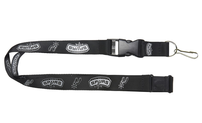 San Antonio Spurs Lanyard Keychain ID Holder NBA Fan Accessory Black