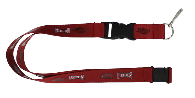 Arkansas Razorbacks Lanyard Keychain ID Holder NCAA Fan Accessory Red