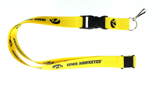 Iowa Hawkeyes Lanyard Keychain ID Holder NCAA Fan Accessory Gold