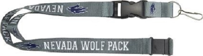 Nevada Wolf Pack Lanyard Keychain ID Holder NCAA Fan Accessory Gray