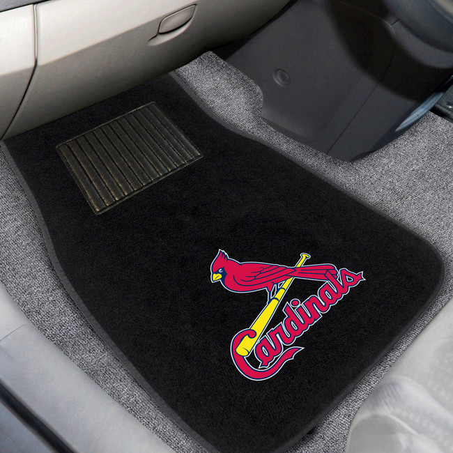 MLB - St. Louis Cardinals 2-pc Embroidered Car Mat Set 17"x25.5"