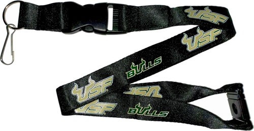 South Florida Bulls Lanyard Keychain ID Holder NCAA Fan Accessory Black