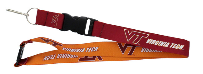 Virginia Tech Hokies Lanyard Keychain ID Holder NCAA Fan Accessory Reversible