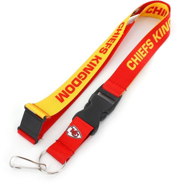 Kansas City Chiefs Lanyard Keychain ID Holder NFL Fan Accessory Breakaway Style Slogan Design