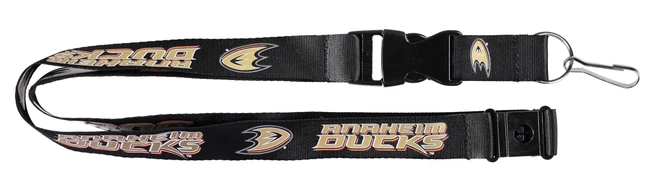 Anaheim Ducks Lanyard Keychain ID Holder NHL Fan Accessory Black