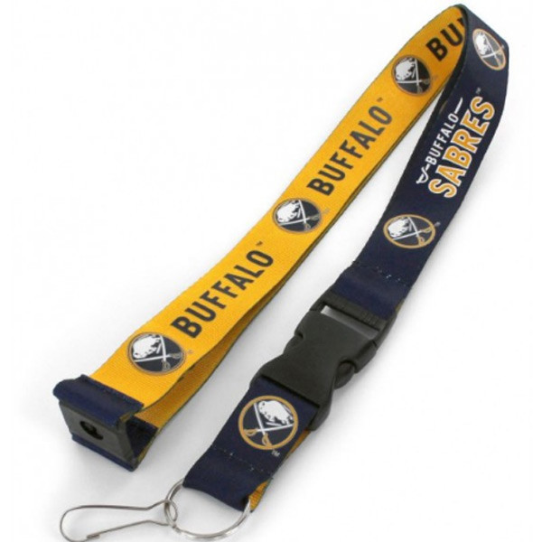 Buffalo Sabres Lanyard Keychain ID Holder NHL Fan Accessory - Reversible