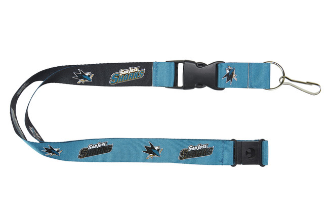 San Jose Sharks Lanyard Keychain ID Holder NHL Fan Accessory Reversible