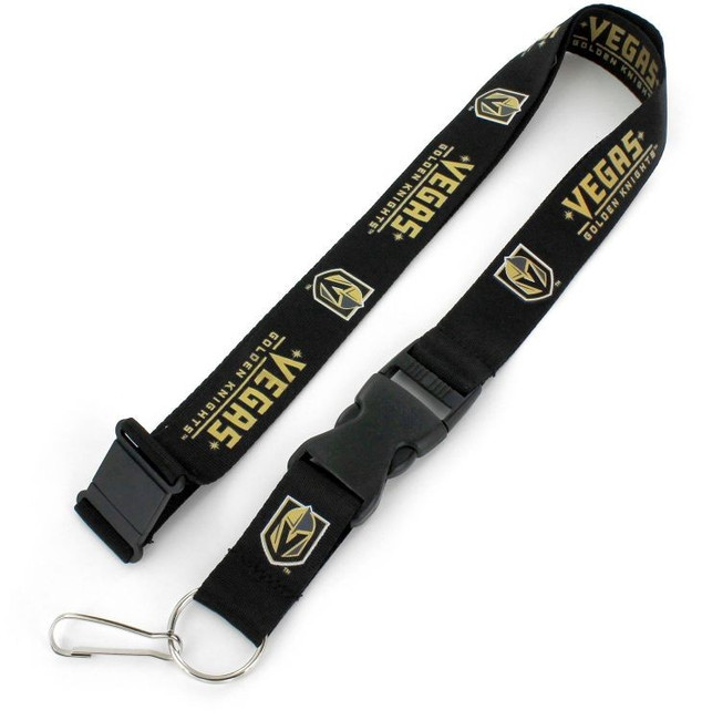 Vegas Golden Knights Lanyard Keychain ID Holder NHL Fan Accessory Black