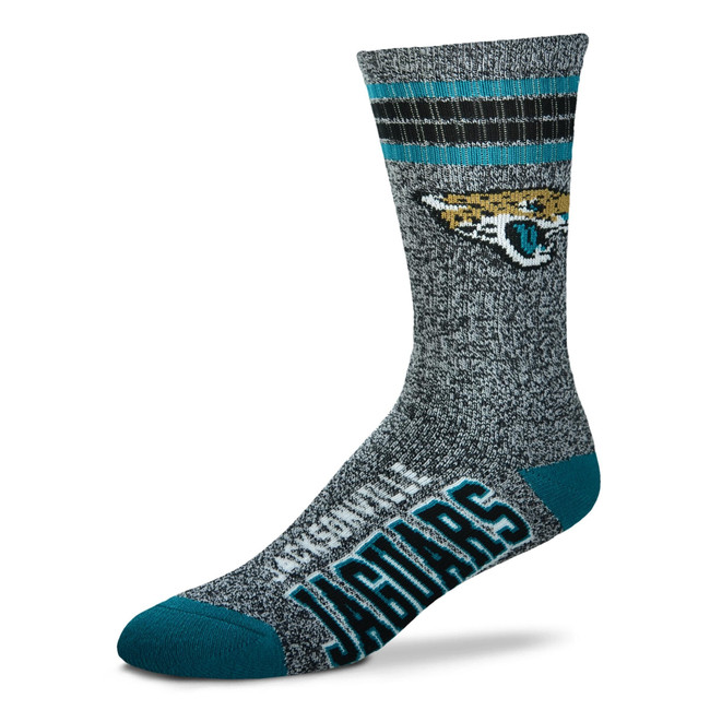 Jacksonville Jaguars Marbled 4 Stripe Deuce Socks Pair