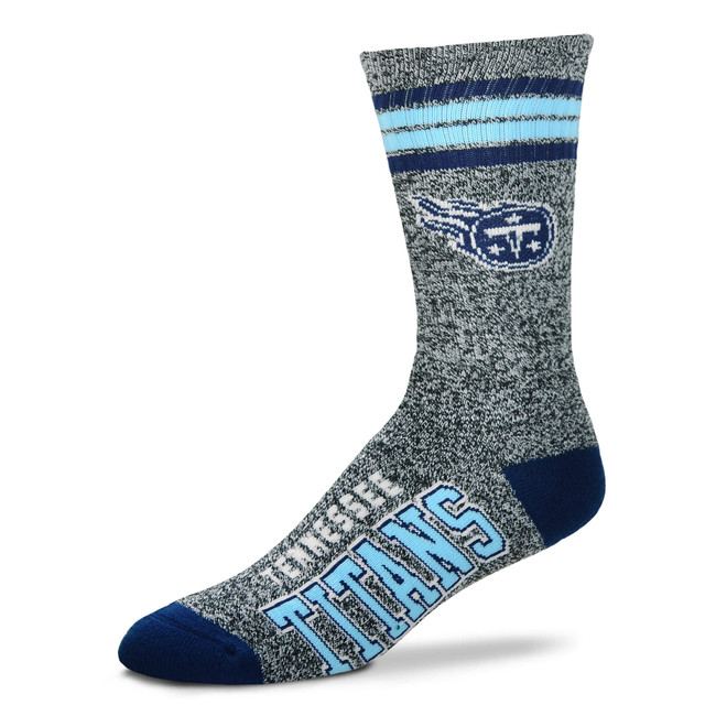Tennessee Titans Marbled 4 Stripe Deuce Socks Pair