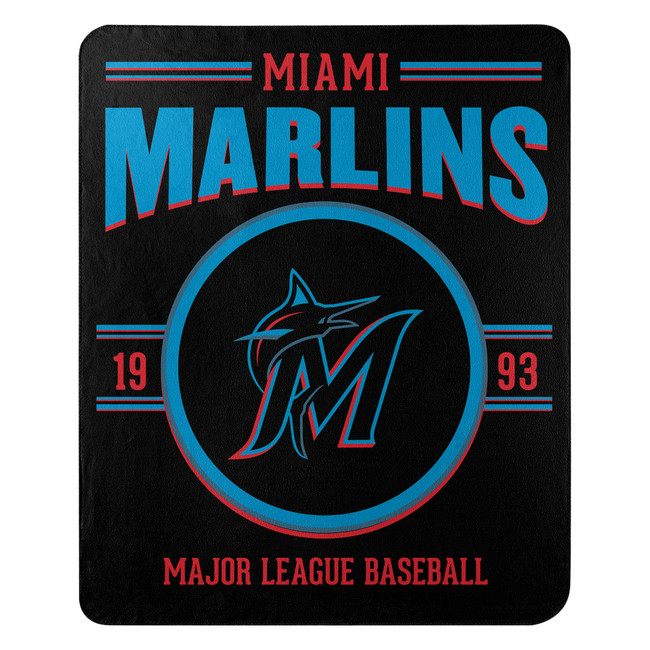 Miami Marlins Blanket 50x60 Fleece Southpaw Design
