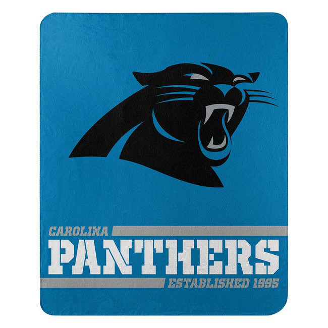 Carolina Panthers Blanket 50x60 Fleece Split Wide Design