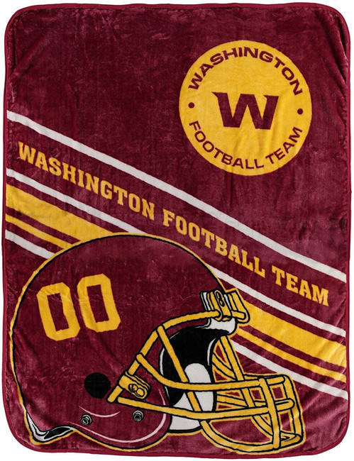 Washington Commanders Blanket 60x80 Raschel Slant Design