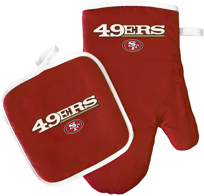San Francisco 49ers Oven Mitt and Pot Holder Set