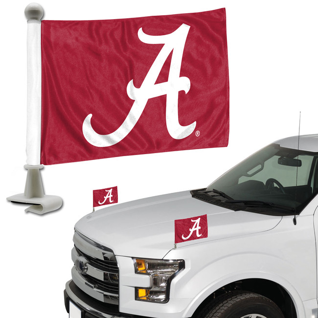 Alabama Crimson Tide Ambassador Flags "Script A" Logo 4 in. x 6 in. Set of 2