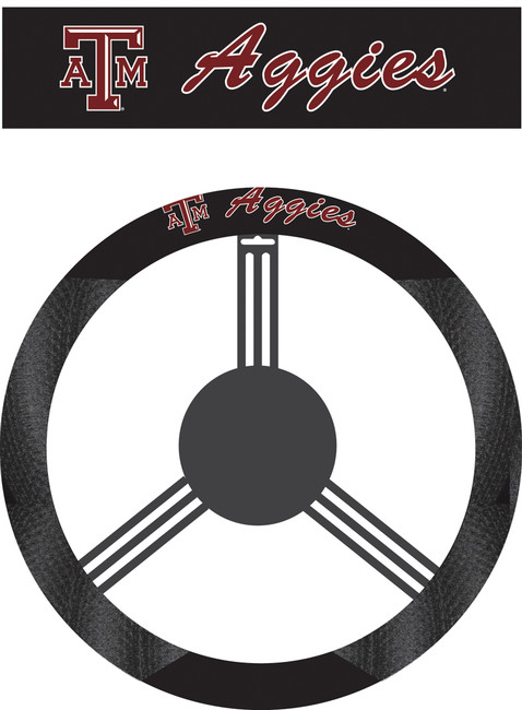 Texas A&M Aggies Poly-Suede Steering Wheel Cover
