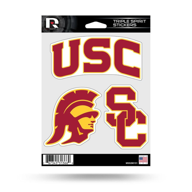 USC Trojans Triple Spirit Stickers
