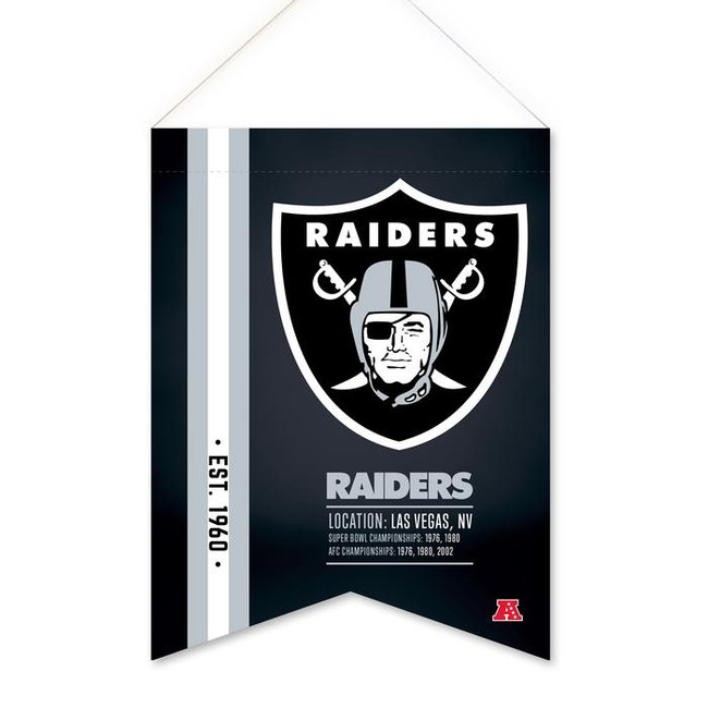 Las Vegas Raiders Soft Felt Hanging Scroll Flag (18" X 24")