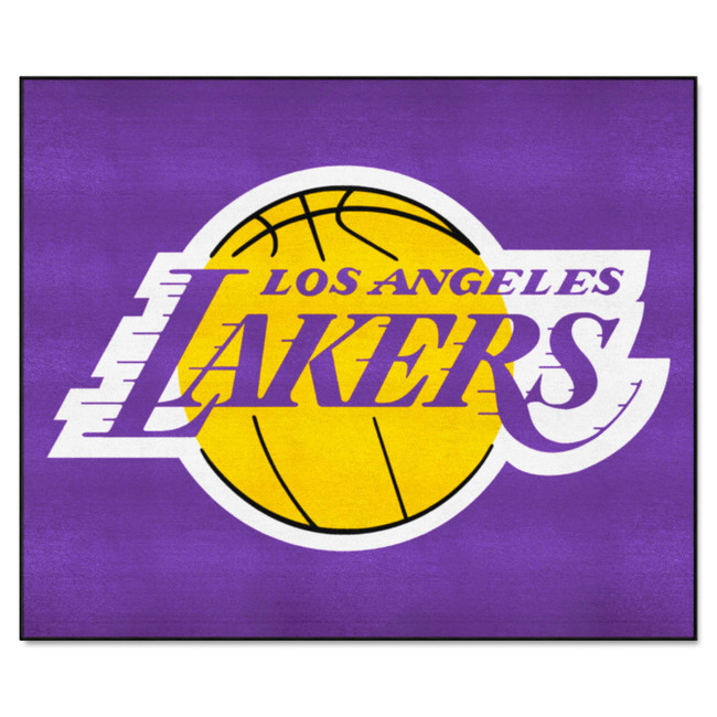 Los Angeles Lakers Tailgater Rug - 5ft. x 6ft. Wordmark and Basketball Primary Logo