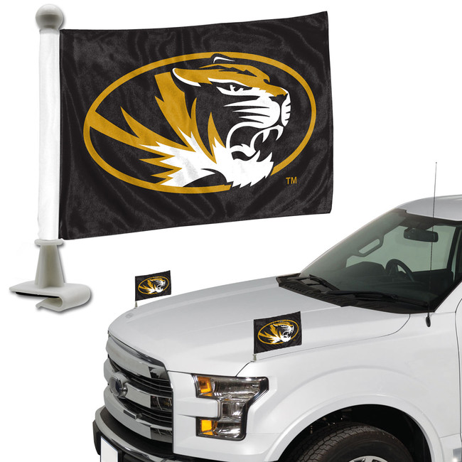 Missouri Tigers Ambassador Flags "Tiger Oval" Primary Logo 4 in. x 6 in. Set of 2