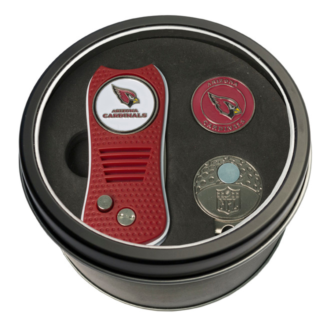 Arizona Cardinals Tin Gift Set with Switchfix Divot Tool, Cap Clip, and Ball Marker