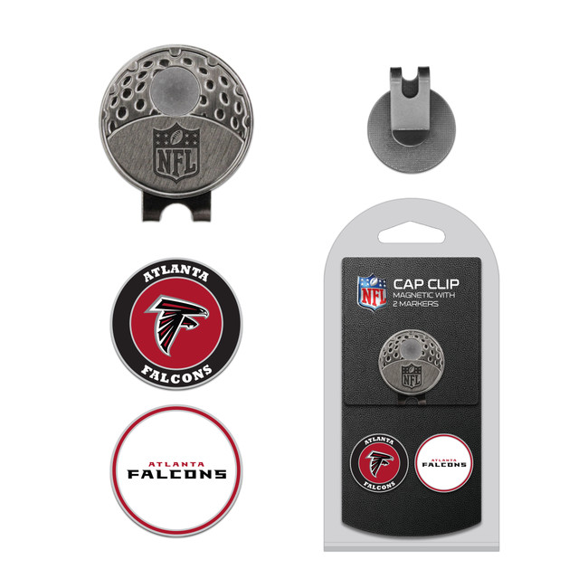 Atlanta Falcons Cap Clip With 2 Golf Ball Markers