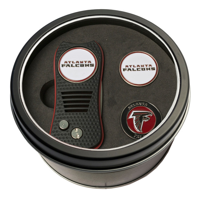 Atlanta Falcons Tin Gift Set with Switchfix Divot Tool and 2 Ball Markers