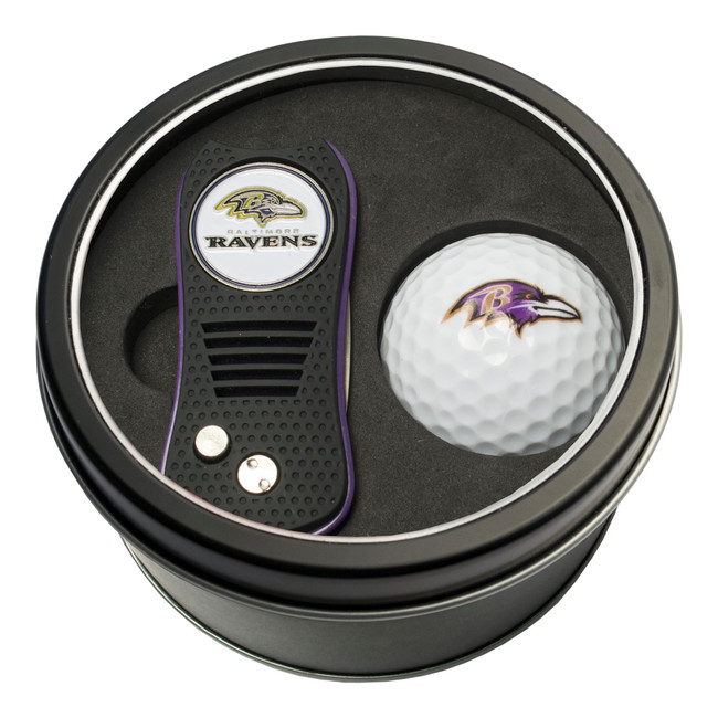Baltimore Ravens Tin Gift Set with Switchfix Divot Tool and Golf Ball