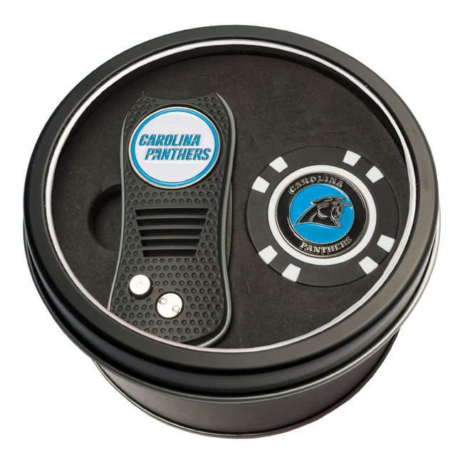 Carolina Panthers Tin Gift Set with Switchfix Divot Tool and Golf Chip