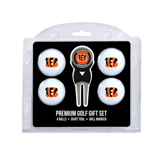 Cincinnati Bengals 4 Golf Ball And Divot Tool Set