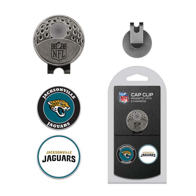 Jacksonville Jaguars Cap Clip With 2 Golf Ball Markers