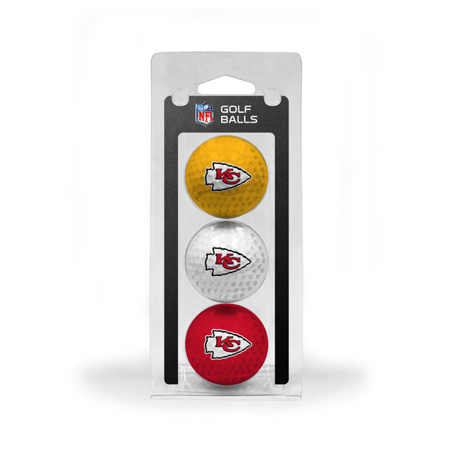 Kansas City Chiefs 3 Golf Ball Pack