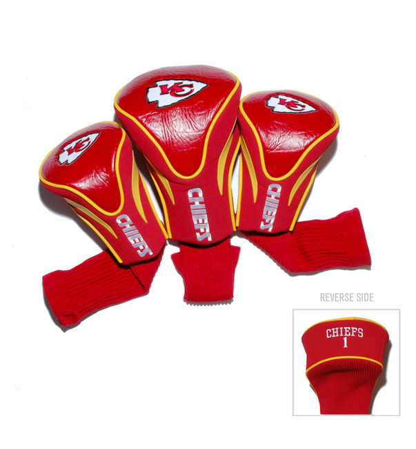 Kansas City Chiefs 3 Pack Contour Head Covers