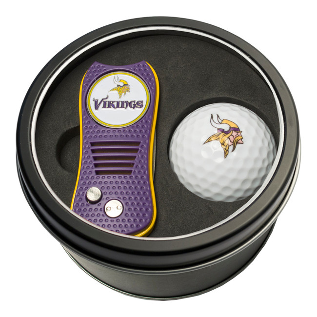 Minnesota Vikings Tin Gift Set with Switchfix Divot Tool and Golf Ball